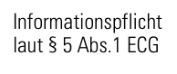 Informationspflicht laut § 5 Abs.1 ECG
